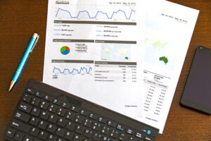 Chart displaying healthcare analytics in medical billing